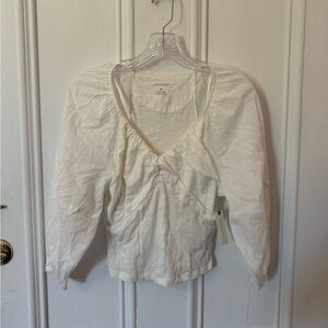 Anthropologie Cream Blouse